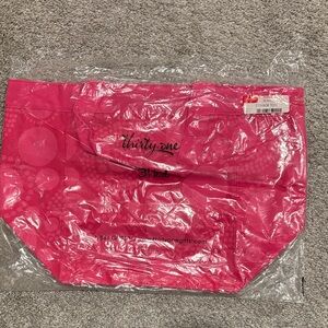 Thirty-One Pink Circle Spirals Storage Tote